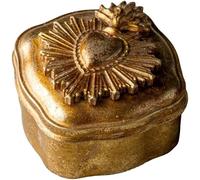 CHEHOMA Boîte Ex-voto, Belle Patine Dorée, Cœur Rayonnant, Collection Ex-Voto, Fabrication soignée, 4 cm x 6 cm
