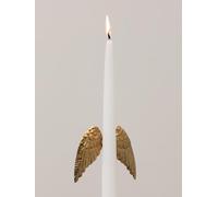 Chehoma Décorations Ailes d'ange en Laiton Doré pour Bougie, Bijou de Bougie Collection ex-voto 7,5 cm x 8 cm