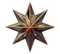 CHEHOMA Etoile Murale miroirs Rose des Vents 31x6x31cm