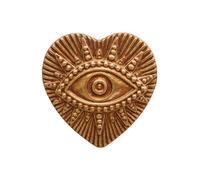chehoma Ex-voto Soleil Oeuil de Protection dans Son Coeur en résine dorée. De Belle Fabrication. Dimension : diamètre 10 cm, 38947