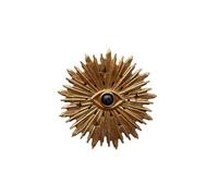 CHEHOMA Ex-voto soleil Oeuil de protection en résine dorée. De belle fabrication. Diamètre 9,50 cm