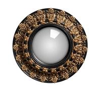 CHEHOMA Miroir Convexe Baroque Noir décor Doré 33cm
