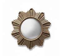 CHEHOMA Miroir Convexe Décoratif, Halo, Finition Champagne Doré, Fabrication soignée, 20 cm de Diamètre