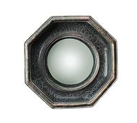 CHEHOMA Miroir Convexe octogonal Noir 18cm