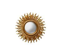 CHEHOMA Miroir Soleil Convexe Doré Patine vieillie Belle fabriaction avec systeme d'accroche Dimenssion : 35 cm