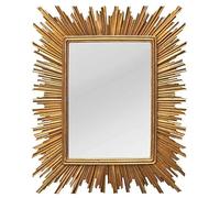 CHEHOMA Miroir Soleil Convexe rectangulaire doré 24x29cm