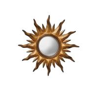 chehoma Miroir Soleil Décoratif Convexe, Miroir de Sorcière Patinne Antique Doré, 31 cm de Diamètre Fabrication soignée