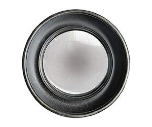 CHEHOMA - Petit Miroir Convexe Noir et Or Vieilli - Miroir Mural pour Salon, Salle de Bain, Couloir ou Garde-Robe - Miroir de sorcière - Accessoire de décoration pour Un intérieur de qualité