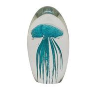 CHEHOMA Sulfure Verre méduse Turquoise 9cmx6cm