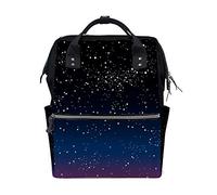 CHEHONG Sac à dos de voyage coloré pour ordinateur portable de nuit brillant ciel étoilé magique, grande capacité multipoches léger et pliable, maman femme