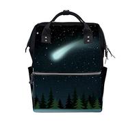 CHEHONG Sac à dos de voyage coloré pour ordinateur portable Grand comète brillant sur étoiles Grande capacité Multipoches Légère et Pliable Maman Femmes