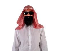 Cheik Emir Arabe kit de déguisement (sombrerería, gafas, barba)