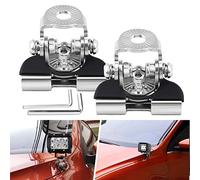 Chelhead 2 pièces Support de Montage de Lumière Travail, Universelle Support de fixation réglable pour Phare de Travail Led compatible avec tout-terrain, camion, SUV, installation sans perçage