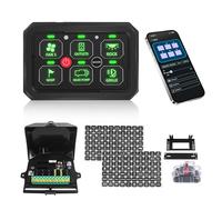 Chelhead 6 Gang panneau de commande 12v Bluetooth, télécommande marine multifonction, étanche IP65, système de relais, voyant lumineux, barre lumineuse à intensité variable automatique 60 A