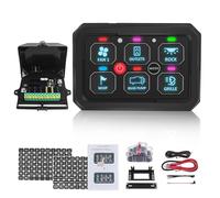 Chelhead 6 Gang RVB à bascule Panneau de commutation, impulsion momentanée, panneau de commutation tout-terrain 12 V amélioré, gradation automatique, indicateurs de couleur, étanche IP65