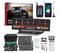 Chelhead Panneau de commutation 6 gang RVB Bluetooth avec application et télécommande, portée jusqu'à 70 m, multifonction,4 modes d'éclairage,compatible avec les véhicules 12-24V,camions, tout-terrain