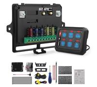 Chelhead Panneau De Commutation RGB 6 Gangs 12-24 V IP65 Étanche Multifonction Programmable Avec Fonction De Gradation, Compatible Avec Camion, Bateau, SUV, Camping-car, Remorque, UTV, Voiture, Yachts