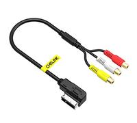 Chelink Câble RCA Audio Video avec Adaptateur pour Audi, Audi Musique, Interface AMI vers 3 RCA Audio vidéo et câble d’entrée
