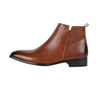 Chelsea Boots Homme Cuir Noir, Chaussure Homme Cuir Bottine, Chaussures Hommes Cuir Vernis Mocassin sans Lacets, Semelle Confort Antidérapante, Chaussures Décontractées Travail pour Casual Quotidien