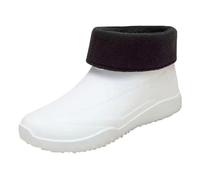 Chelsea Bottes de jardin extra larges pour homme - Bottes de randonnée en caoutchouc - Légères - Demi-hautes - Pour la pluie, la boue, les pieds nus - Noir, Blanc., 41 EU