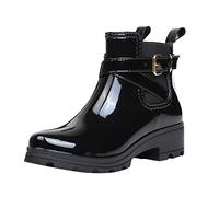 Chelsea Bottes en caoutchouc pour femme avec embout en acier - Chaussures de travail mi-hautes - Unisexe - Bottes de pluie antidérapantes pour adulte - Bottes de pluie mi-hautes - Bottines