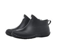 Chelsea Bottes en caoutchouc pour homme et femme - Bottes imperméables - Unisexe - Chaussures de travail - Grandes tailles - Bottines de pluie - Bottes d'extérieur à enfiler - Respirantes, Noir , 38