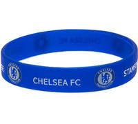 Chelsea FC bracelet officiel de football en silicone BS773 (taille unique) (Bleu/Blanc)