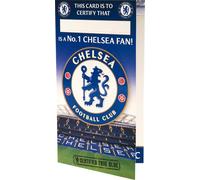 Chelsea FC - Carte d'Anniversaire "No 1 Fan" - Carton TA2481 (Taille Unique) (Bleu)