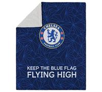 Chelsea FC EPL Slogan Sherpa Plush Couverture