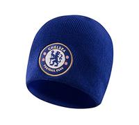 Chelsea FC Officiel - Bonnet en Tricot pour Enfant - thème Football - avec Blason - Bonnet Bleu Roi