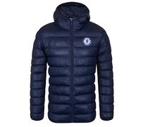 Chelsea FC officiel - Doudoune matelassée thème football - à capuche - homme - Bleu marine - M