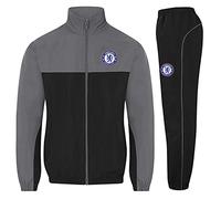 Chelsea FC officiel - Lot veste et pantalon de survêtement - homme - gris/blason multicolore - L