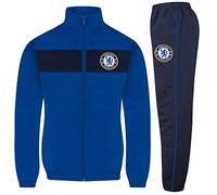 Chelsea FC officiel - Lot veste et pantalon de survêtement thème football - garçon - Bleu roi - 8-9 ans