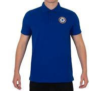Chelsea FC Officiel - Polo de Football pour Homme - avec Blason - Bleu Roi - XL