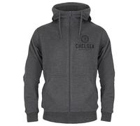 Chelsea FC Officiel - Pull zippé à Capuche thème Football - Polaire - Homme - Gris - L