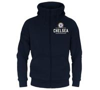 Chelsea FC Officiel - Pull zippé à Capuche thème Football - Polaire - Homme - Large