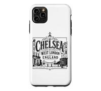 Chelsea, Ouest de Londres, Angleterre, Albert Bridge, imprimé Noir Coque pour iPhone 11 Pro Max
