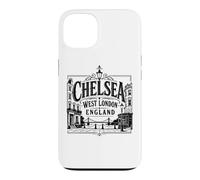 Chelsea, Ouest de Londres, Angleterre, Albert Bridge, imprimé Noir Coque pour iPhone 13