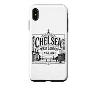 Chelsea, Ouest de Londres, Angleterre, Albert Bridge, imprimé Noir Coque pour iPhone XS Max