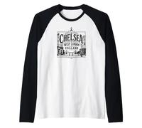 Chelsea, Ouest de Londres, Angleterre, Albert Bridge, imprimé Noir Manche Raglan