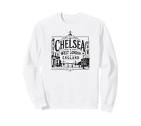 Chelsea, Ouest de Londres, Angleterre, Albert Bridge, imprimé Noir Sweatshirt