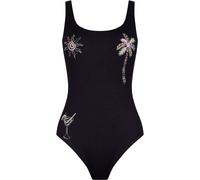 Chelsea Peers Chelsea Peers Black Embroidered Palm Party Swimsuit