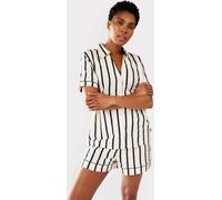 Chelsea Peers Chelsea Peers Blue 100% Cotton Stripe Short Pyjamas Set