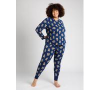 Chelsea Peers Chelsea Peers Blue Curve Cockapoo Print Crewneck Long Pyjama Set