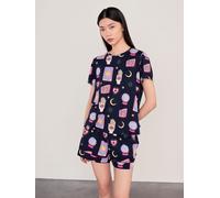 Chelsea Peers Chelsea Peers Blue Halloween Fortune Teller Print Short Pyjamas Set