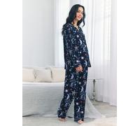 Chelsea Peers Chelsea Peers Blue Maternity Cotton Mystic Moon Print Long Pyjamas Set