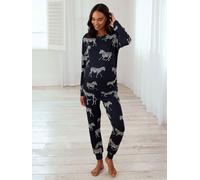 Chelsea Peers Chelsea Peers Blue Maternity Navy Zebra Classic Pyjamas Set