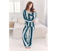 Chelsea Peers Chelsea Peers Blue Stripe Long Pyjama Set