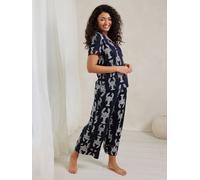 Chelsea Peers Chelsea Peers Blue Trouser Pyjamas Lobster Sketch Print Short Pyjama Set