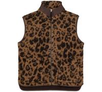 Chelsea Peers Chelsea Peers Brown Borg Fleece Leopard Print Reversible Gilet